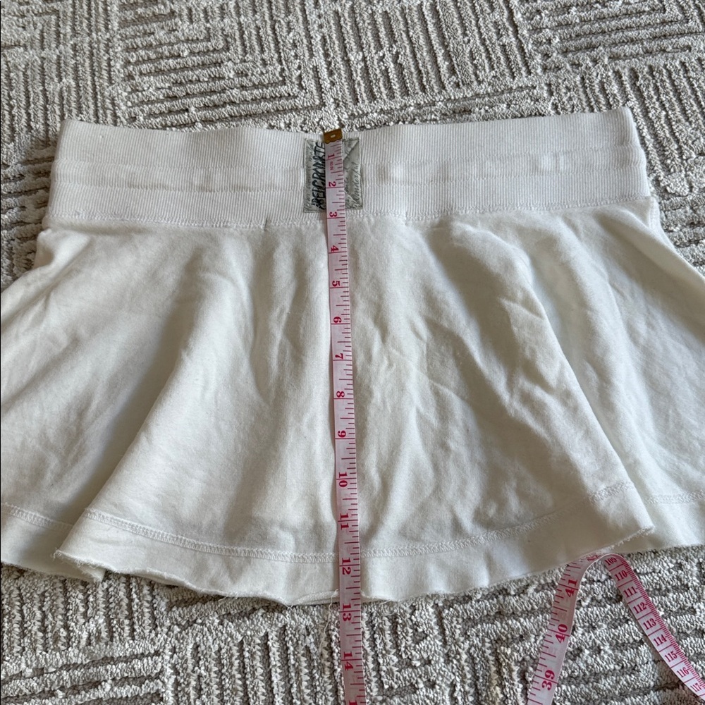 Y2K Abercrombie and Fitch Micro Mini Low Rise Terry Skirt Cream - Picture 8 of 8